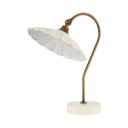 Springe LED Rechargeable Table Lamp in White.