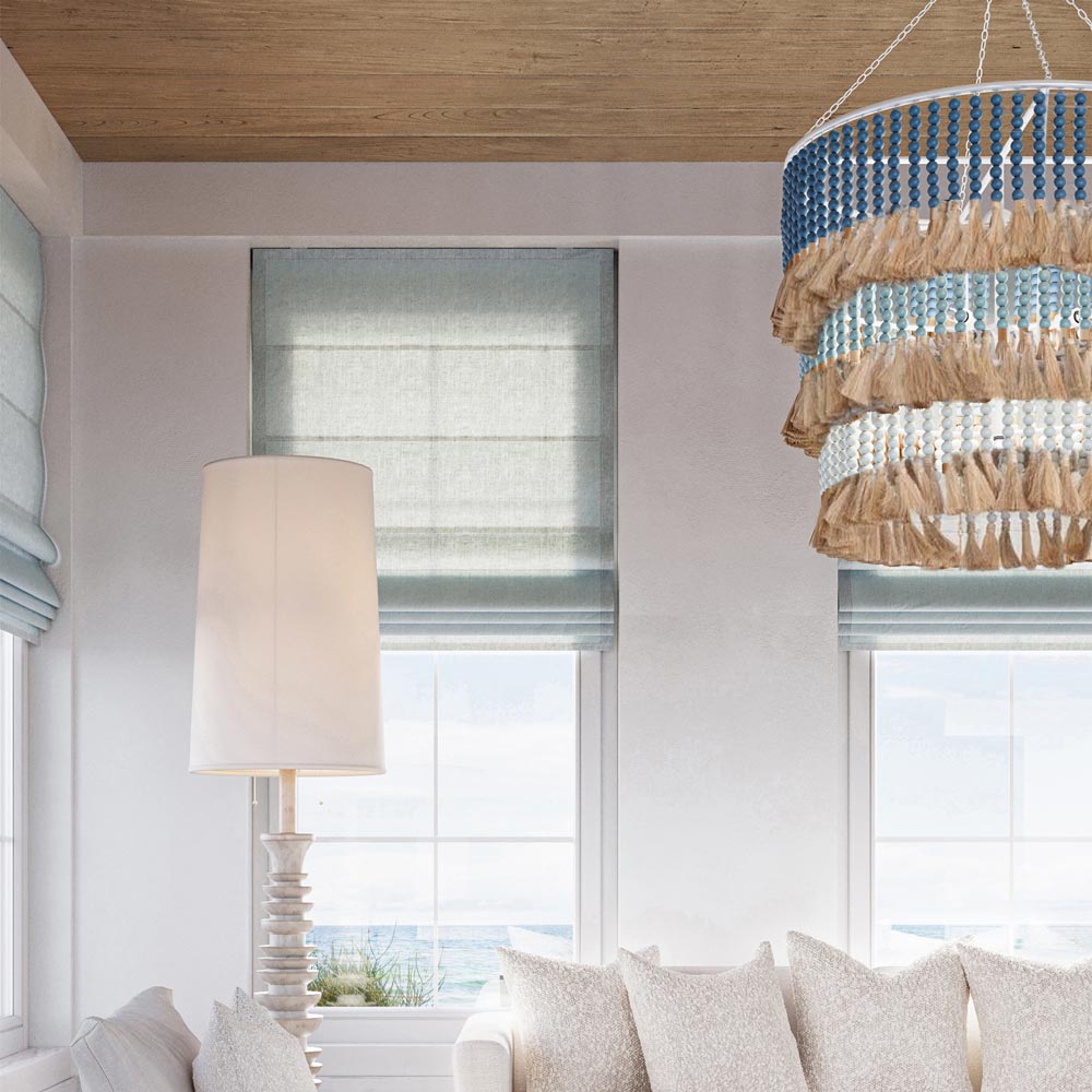 St. Barts Chandelier in living room.