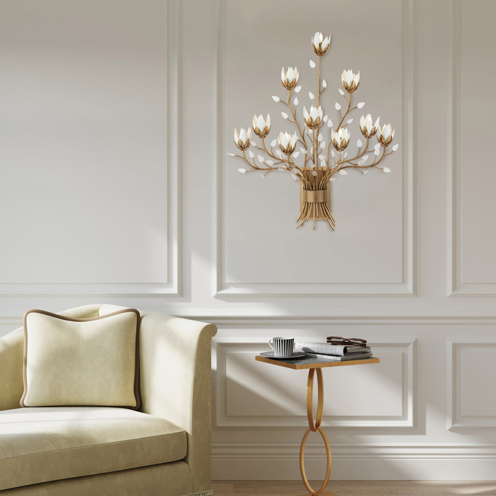 Star Magnolia Wall Light in living room.