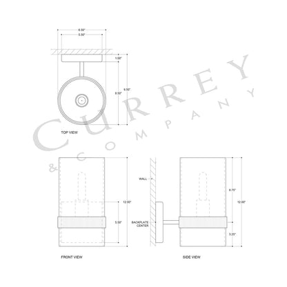 Sudeley Wall Light - line drawing.