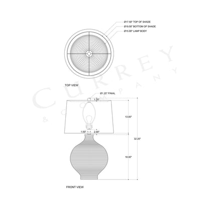 Susel Table Lamp - line drawing.