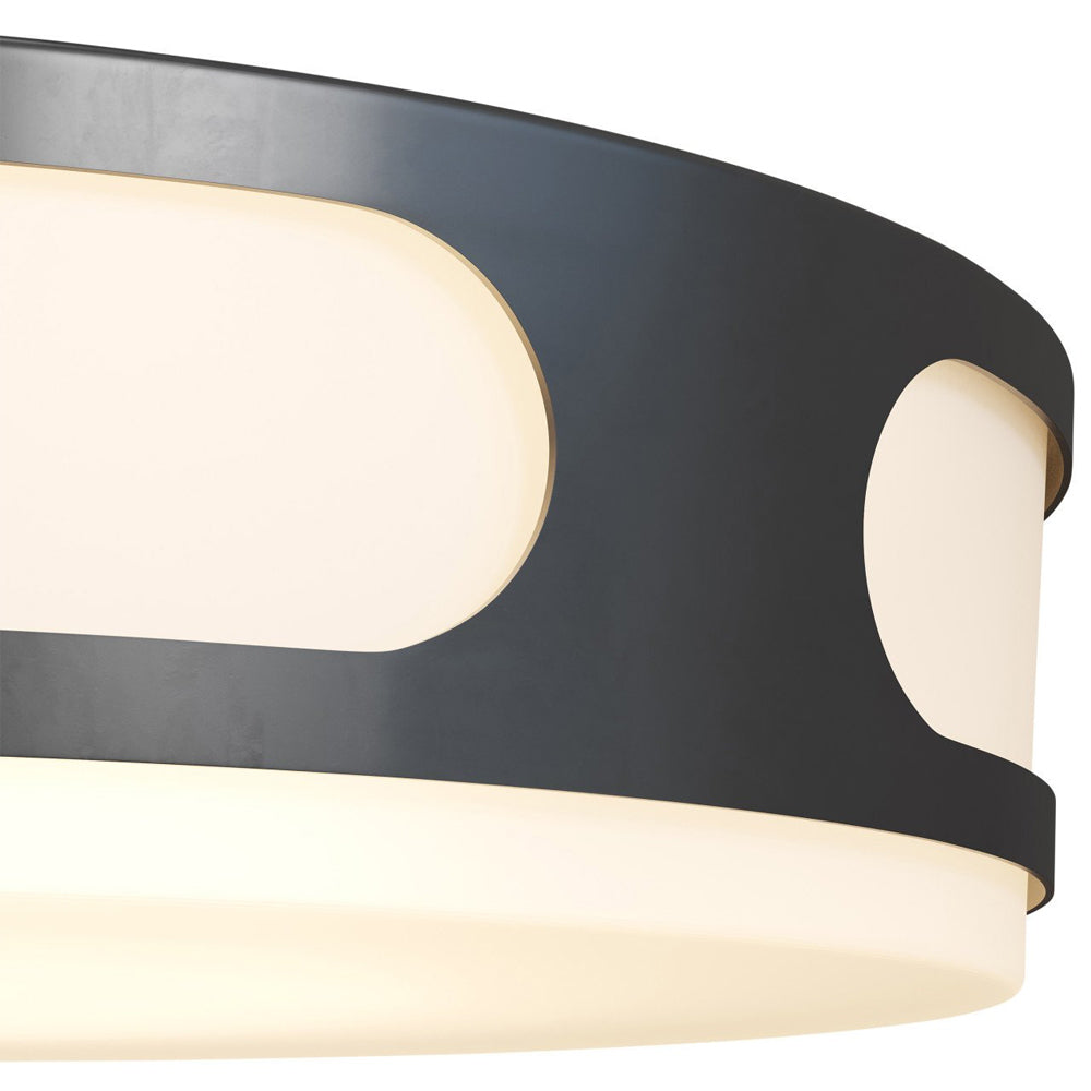 Swale Outdoor LED Flush Mount Ceiling Light in Detail.