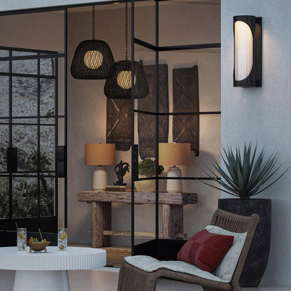 Swale Outdoor LED Wall Light in Outside Area.