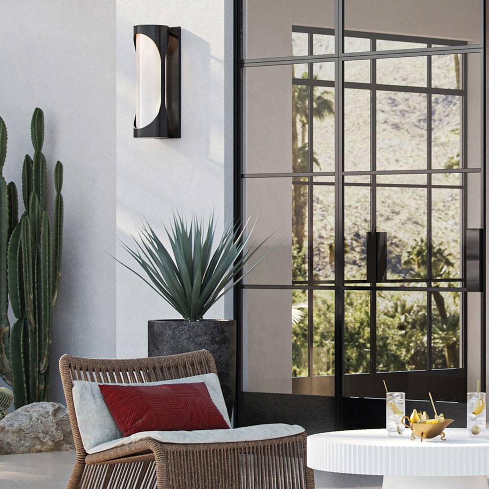 Swale Outdoor LED Wall Light in Outside Area.