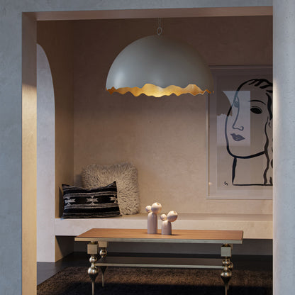 Tamago Pendant Light in living room.