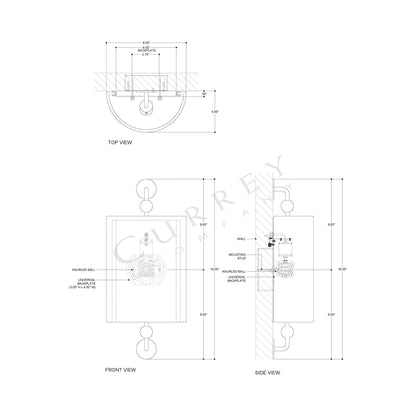 Tavey Wall Light - line drawing.