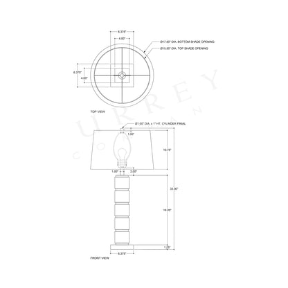 Tetra Table Lamp - line drawing.