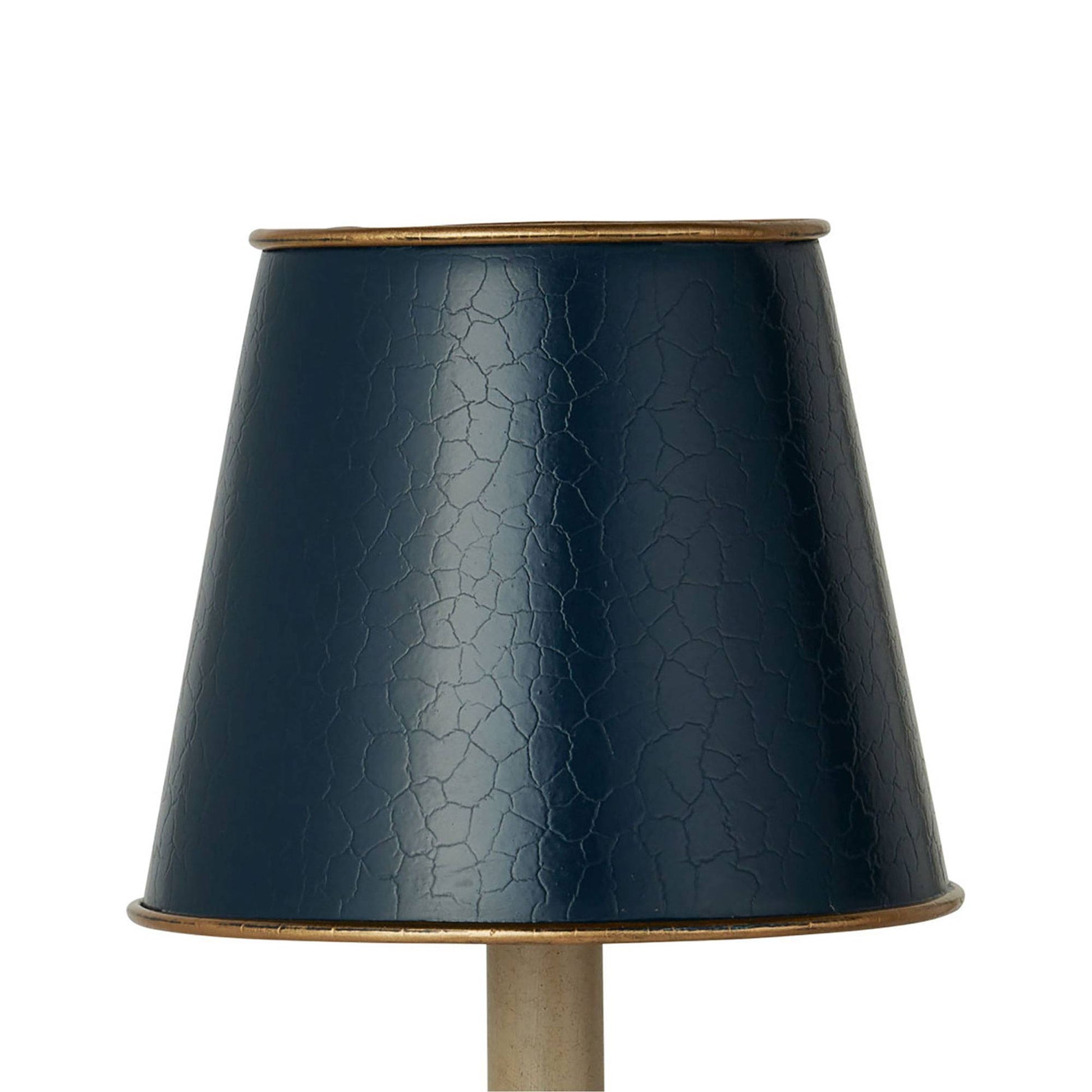 Tole Tapered Chandelier Shade in Blue.