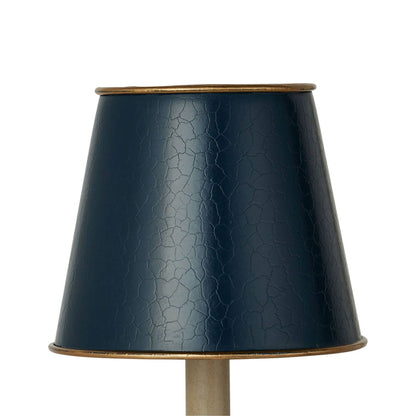 Tole Tapered Chandelier Shade in Blue.