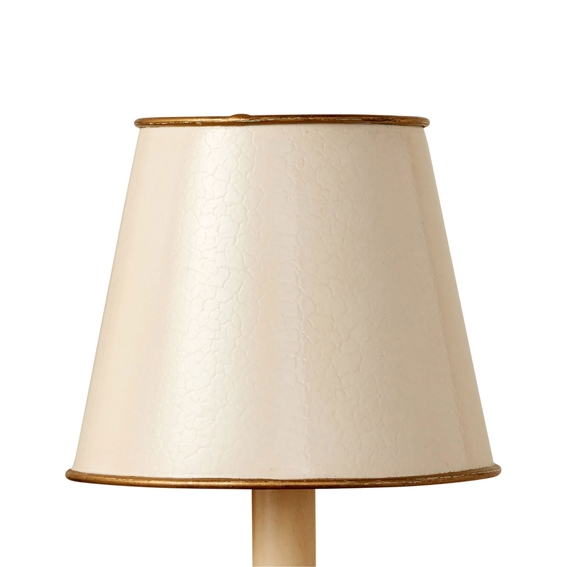 Tole Tapered Chandelier Shade in Ivory.