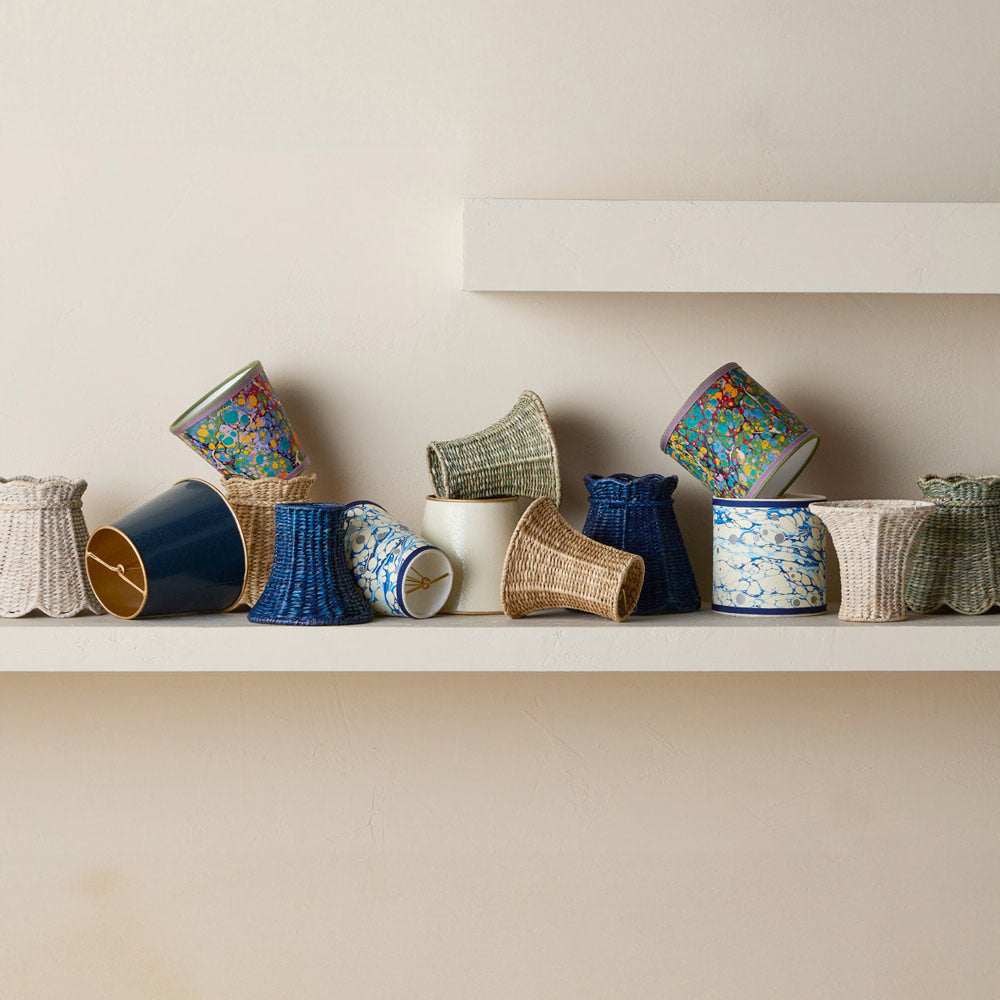 Tole Tapered Chandelier Shade in Detail.