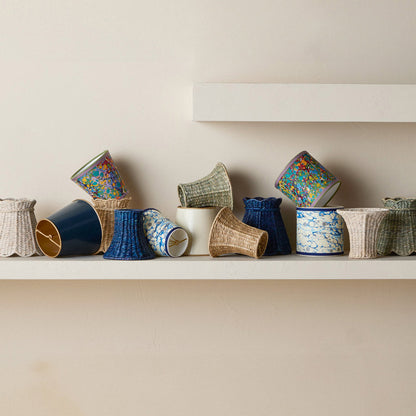 Tole Tapered Chandelier Shade in Detail.