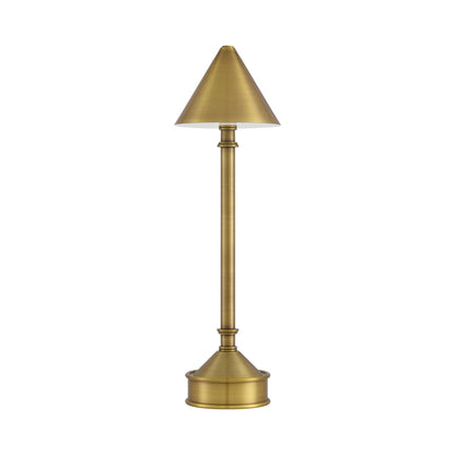 Traipse Table Lamp in Polished Antique Brass.