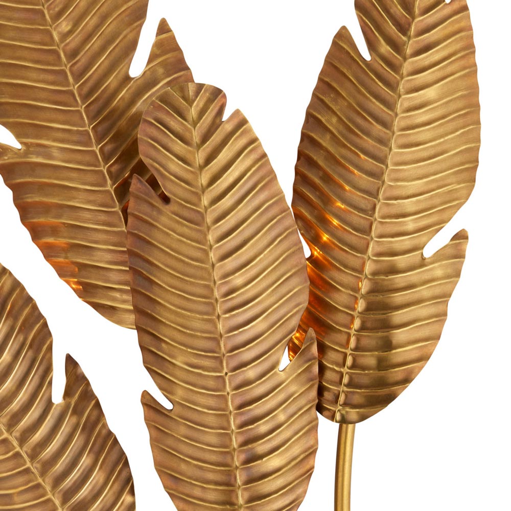 Tropical Multi-Leaf Wall Light in Detail.