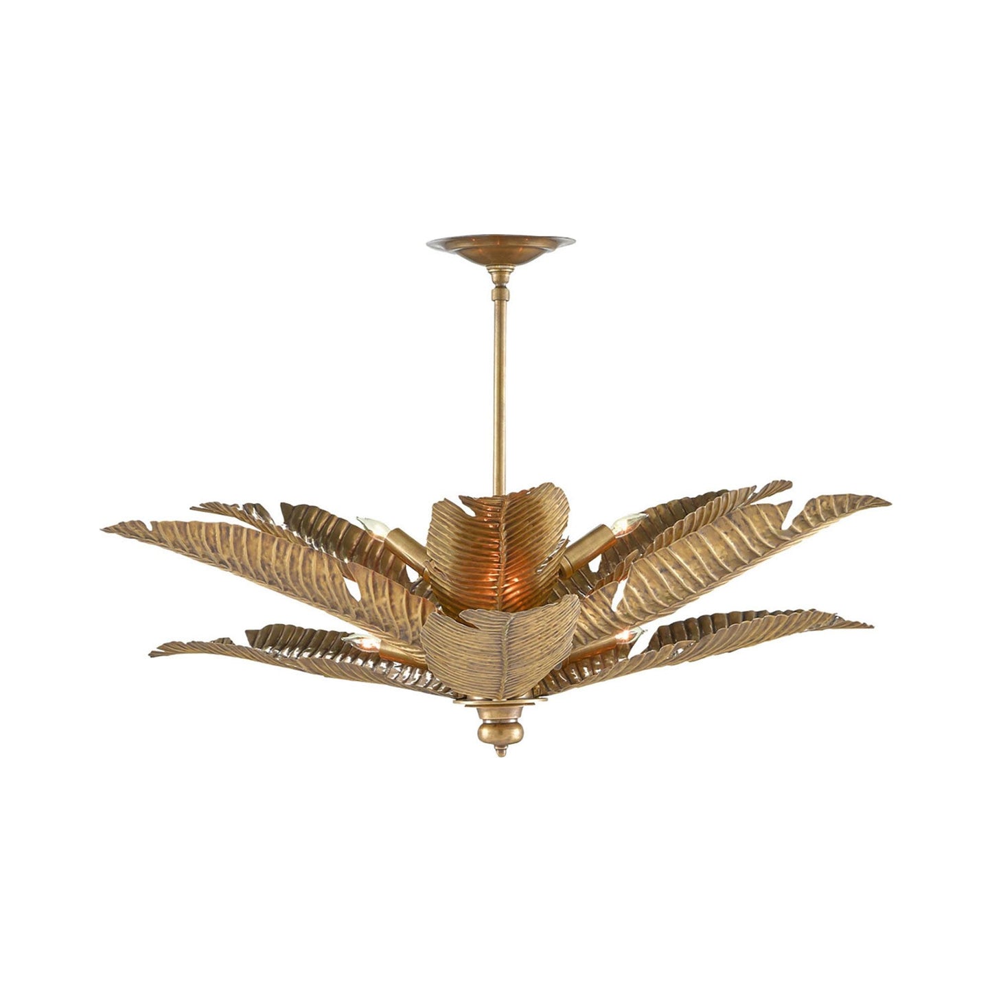 Tropical Semi Flush Mount Ceiling Light in Detail.