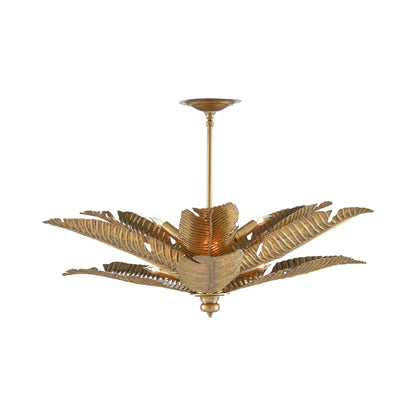 Tropical Semi Flush Mount Ceiling Light in Detail.