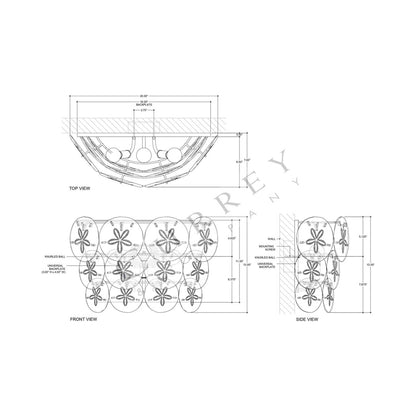 Tulum Wall Light - line drawing.
