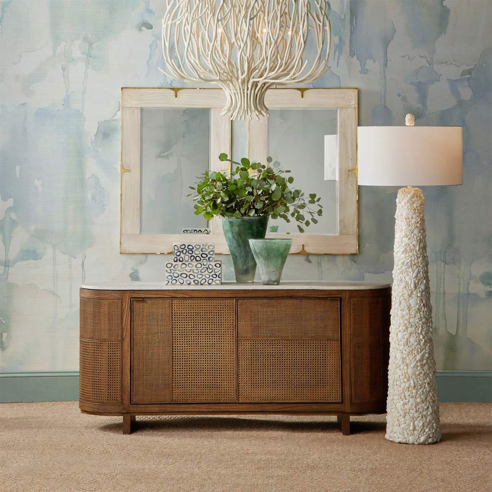 Turbinella Floor Lamp in living room.