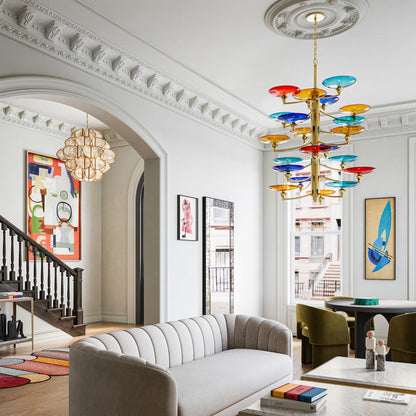 Veneto Chandelier in living room.
