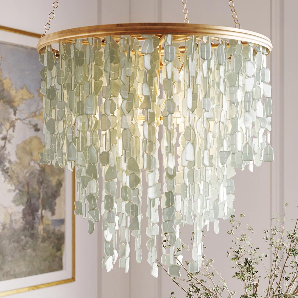 Verre de Mer Chandelier in Detail.