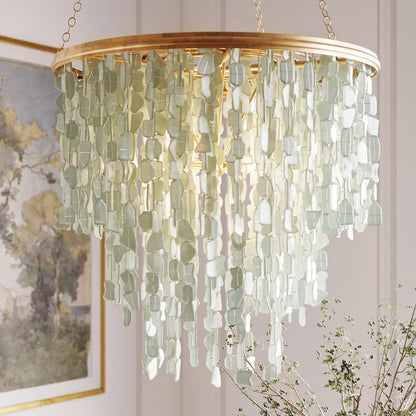 Verre de Mer Chandelier in Detail.