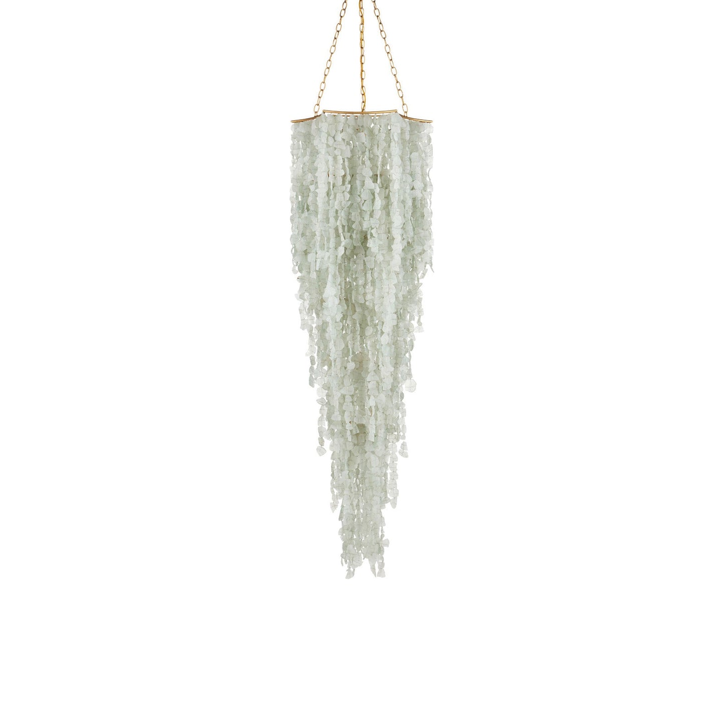 Verre de Mer Multi Light Chandelier in Detail.