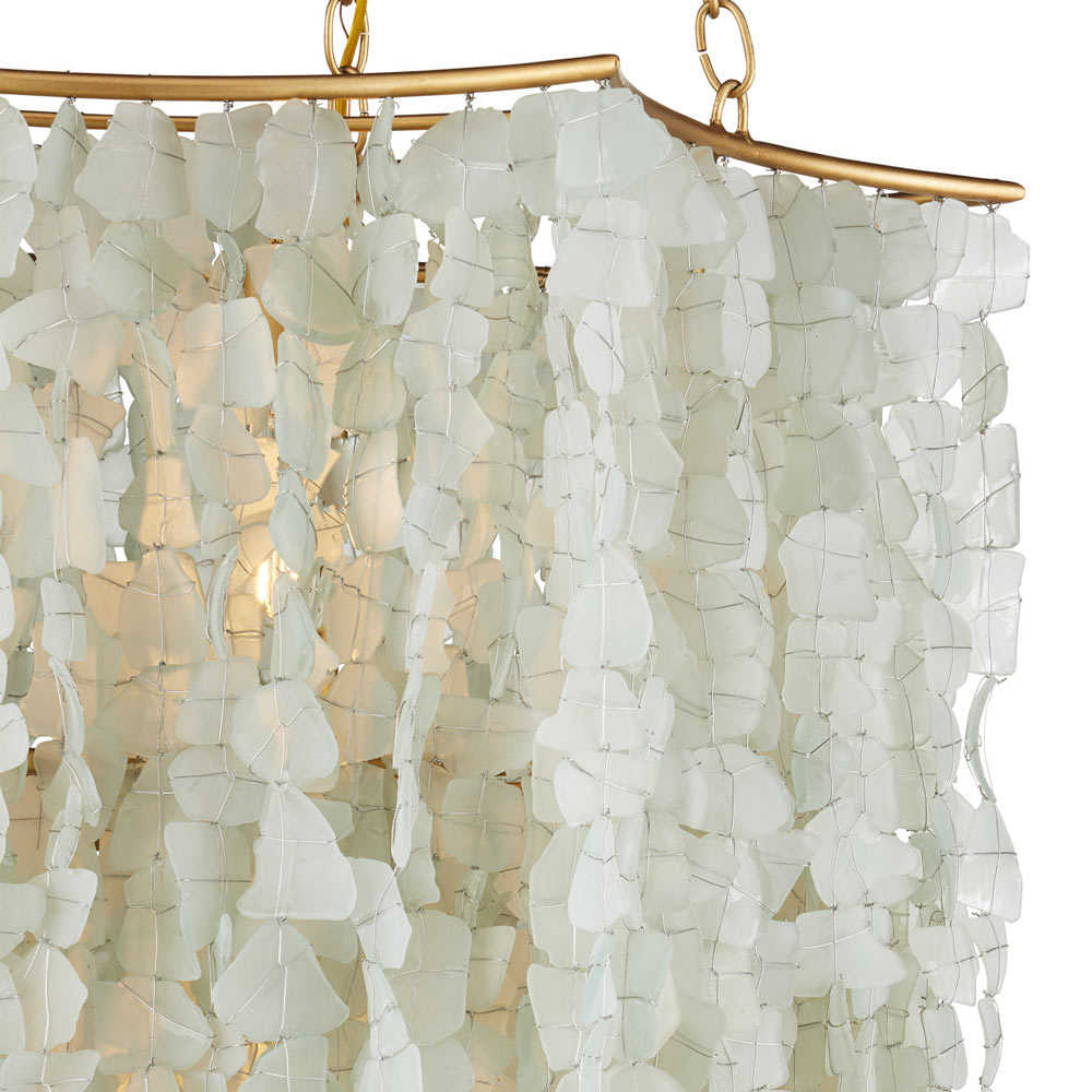 Verre de Mer Multi Light Chandelier in Detail.