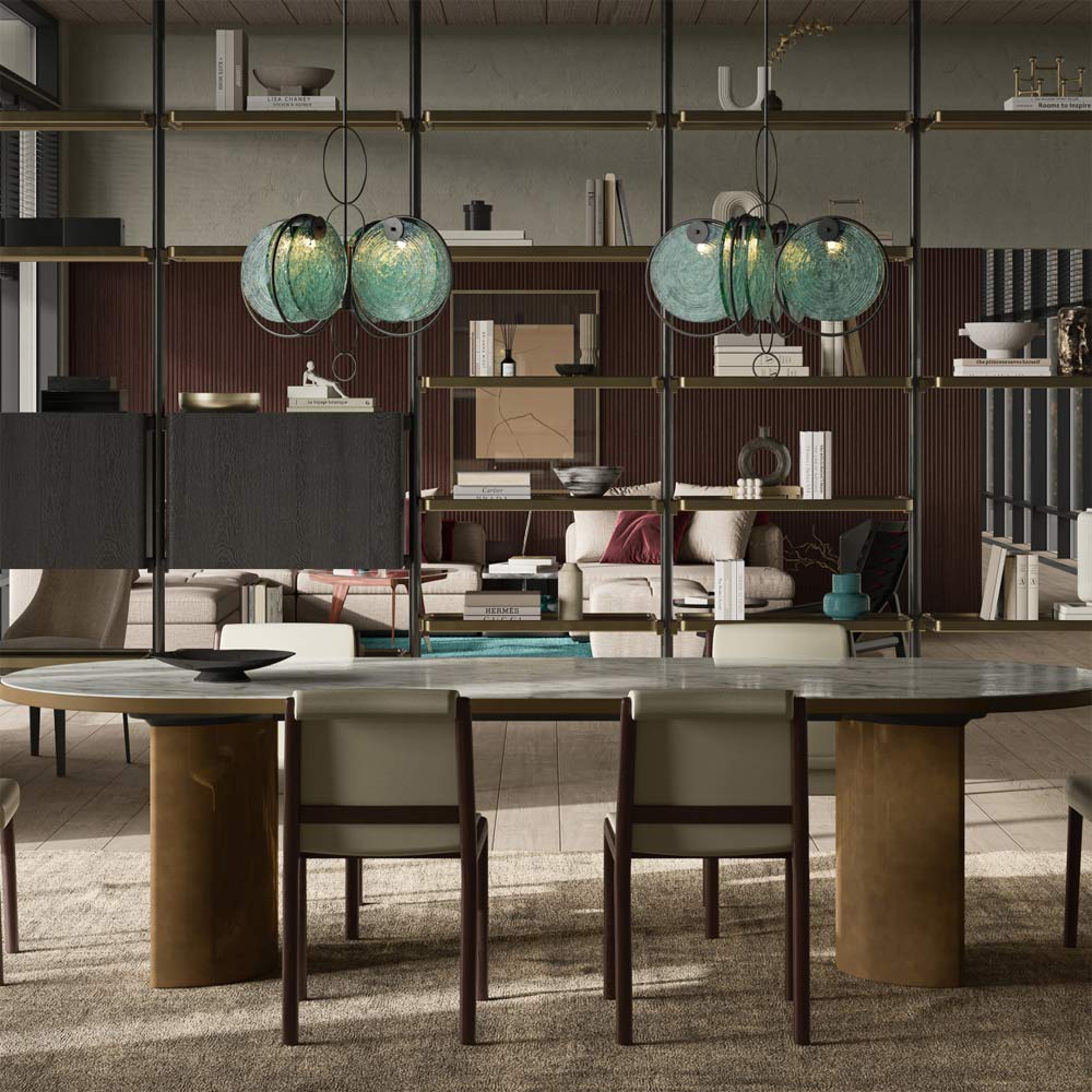 Vesica Chandelier in dining room.
