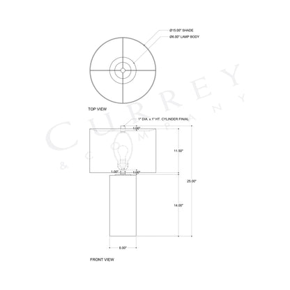 Vespera Table Lamp - line drawing.