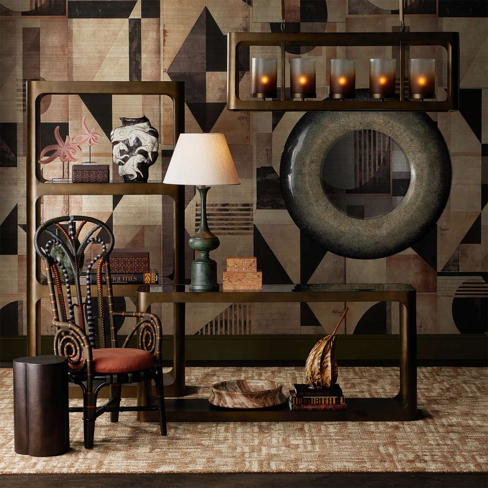 Virgil Table Lamp in living room.