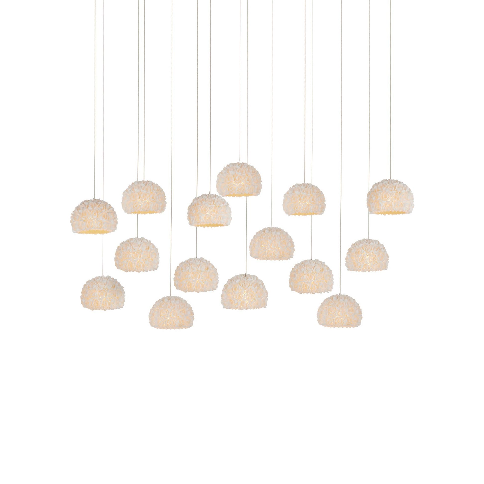 Virtu Rectangular Multi Light Pendant Light (15-Light).
