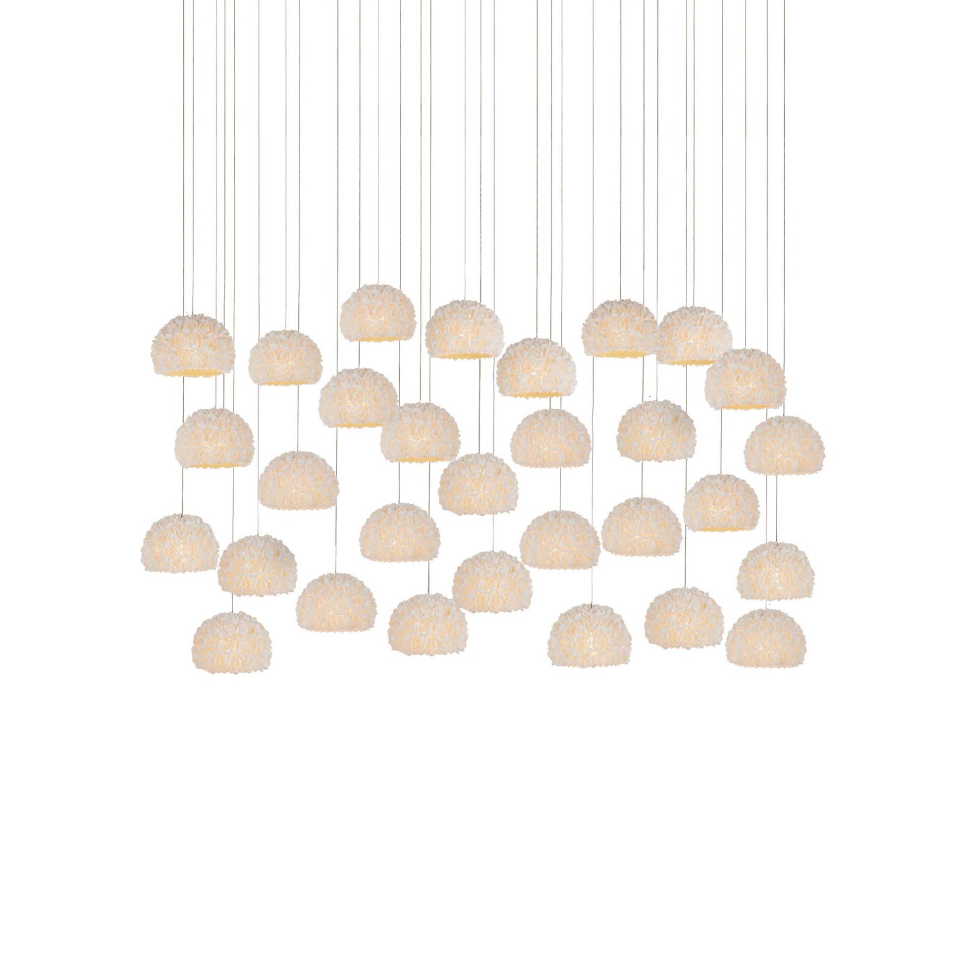 Virtu Rectangular Multi Light Pendant Light (30-Light).