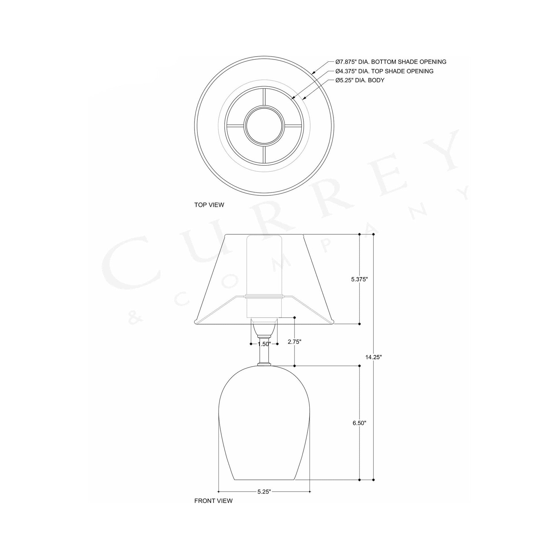 Volley LED Rechargeable Table Lamp - line drawing.