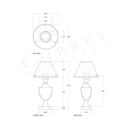 Waddill Table Lamp - line drawing.