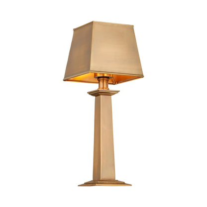 Wander LED Rechargeable Table Lamp in Antique Brass.