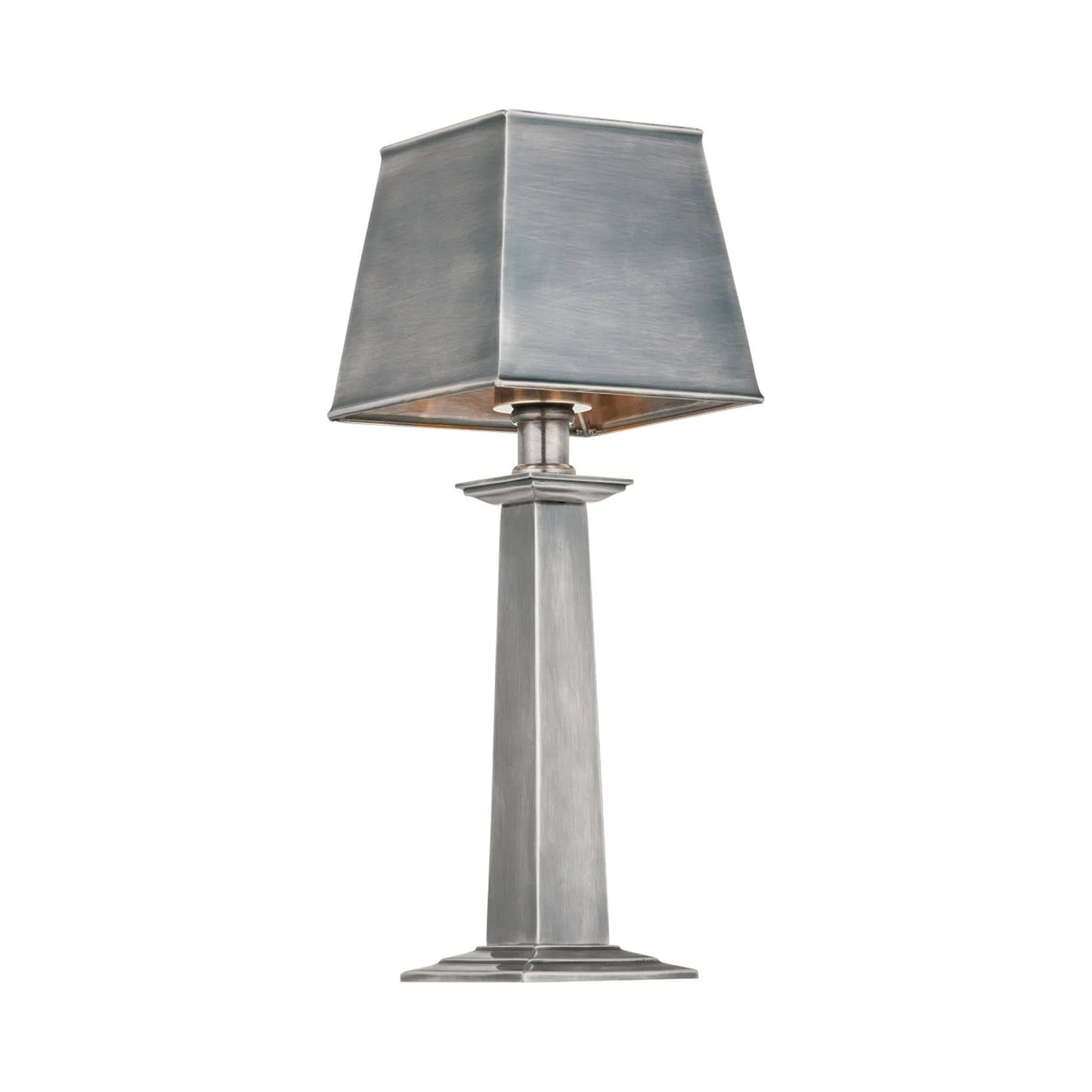 Wander LED Rechargeable Table Lamp in Antique Silver.