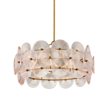 Whirlwind Chandelier in Pale Pink (27.25-Inch).