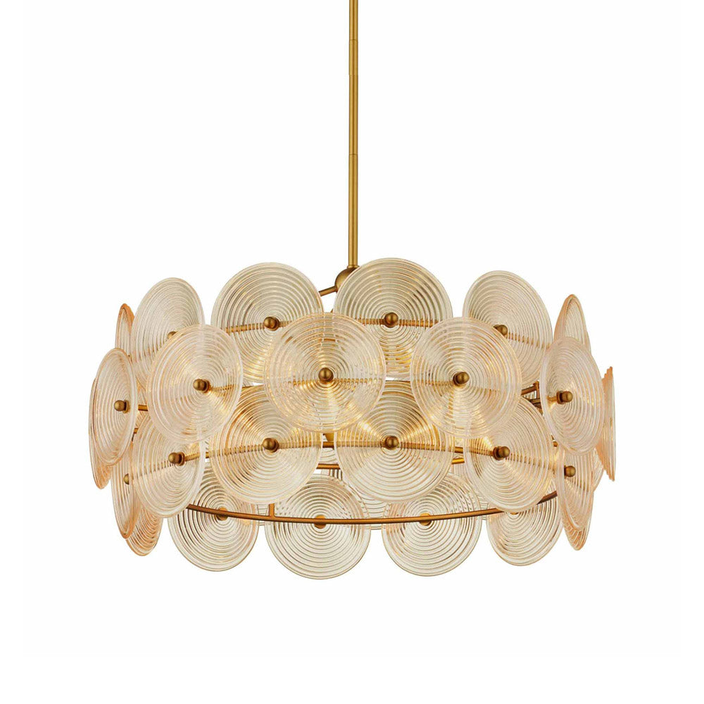 Whirlwind Chandelier in Pale Yellow (27.25-Inch).