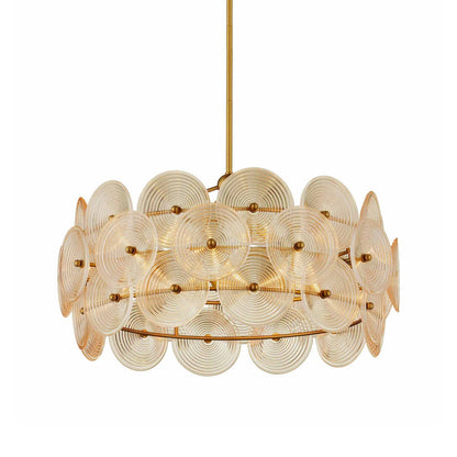 Whirlwind Chandelier in Pale Yellow (27.25-Inch).