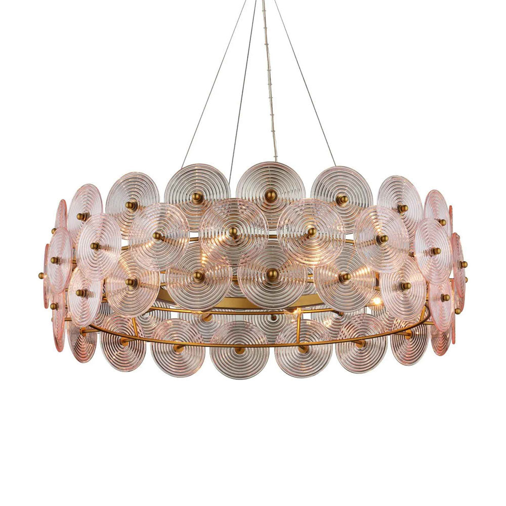 Whirlwind Chandelier in Pale Pink (38.5-Inch).