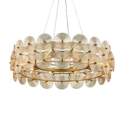 Whirlwind Chandelier in Pale Yellow (38.5-Inch).