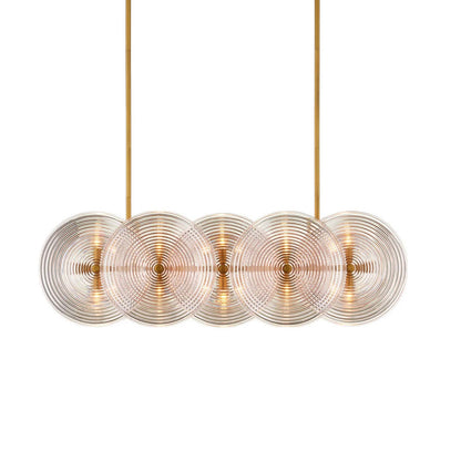 Whirlwind Linear Chandelier in Pale Pink.