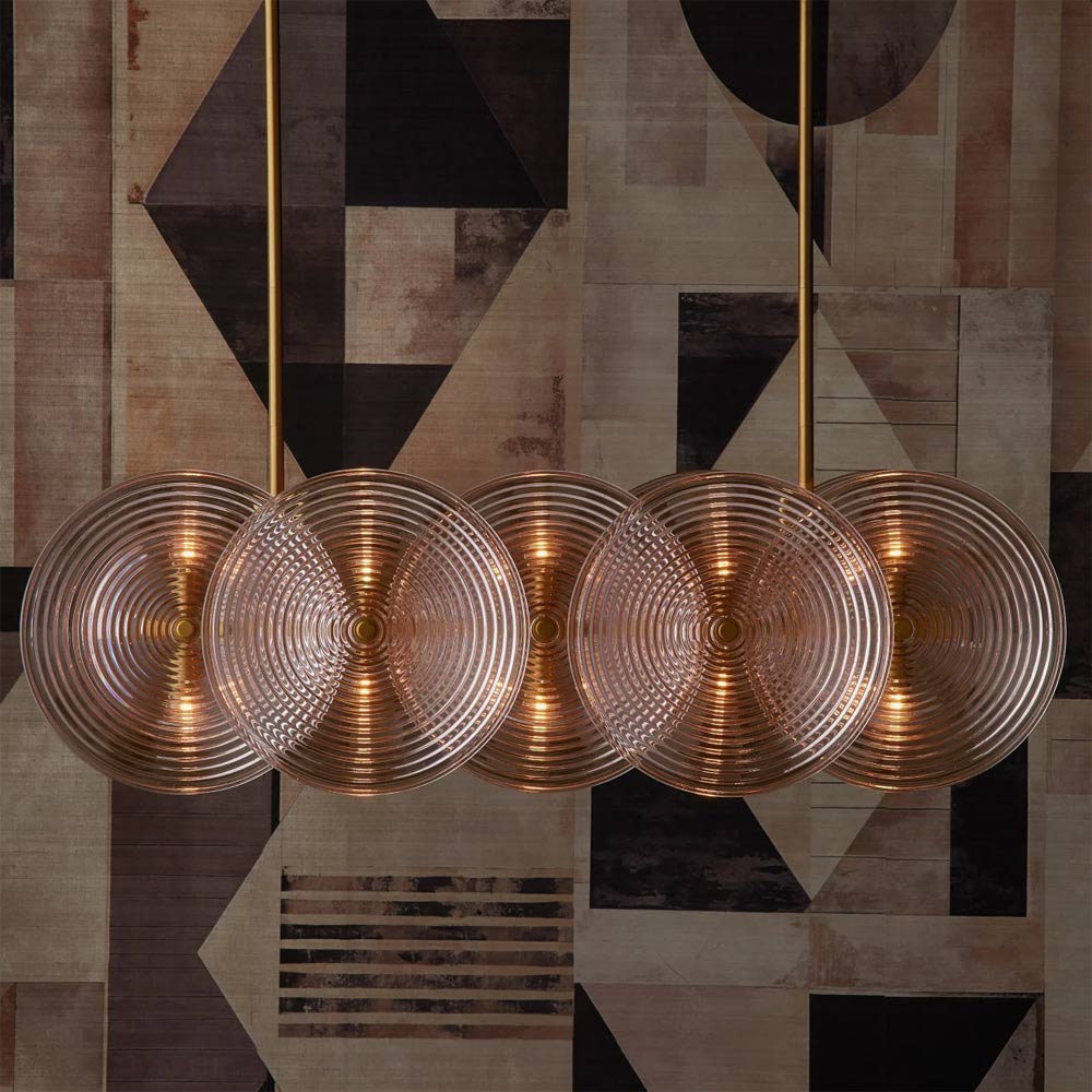 Whirlwind Linear Chandelier in Detail.