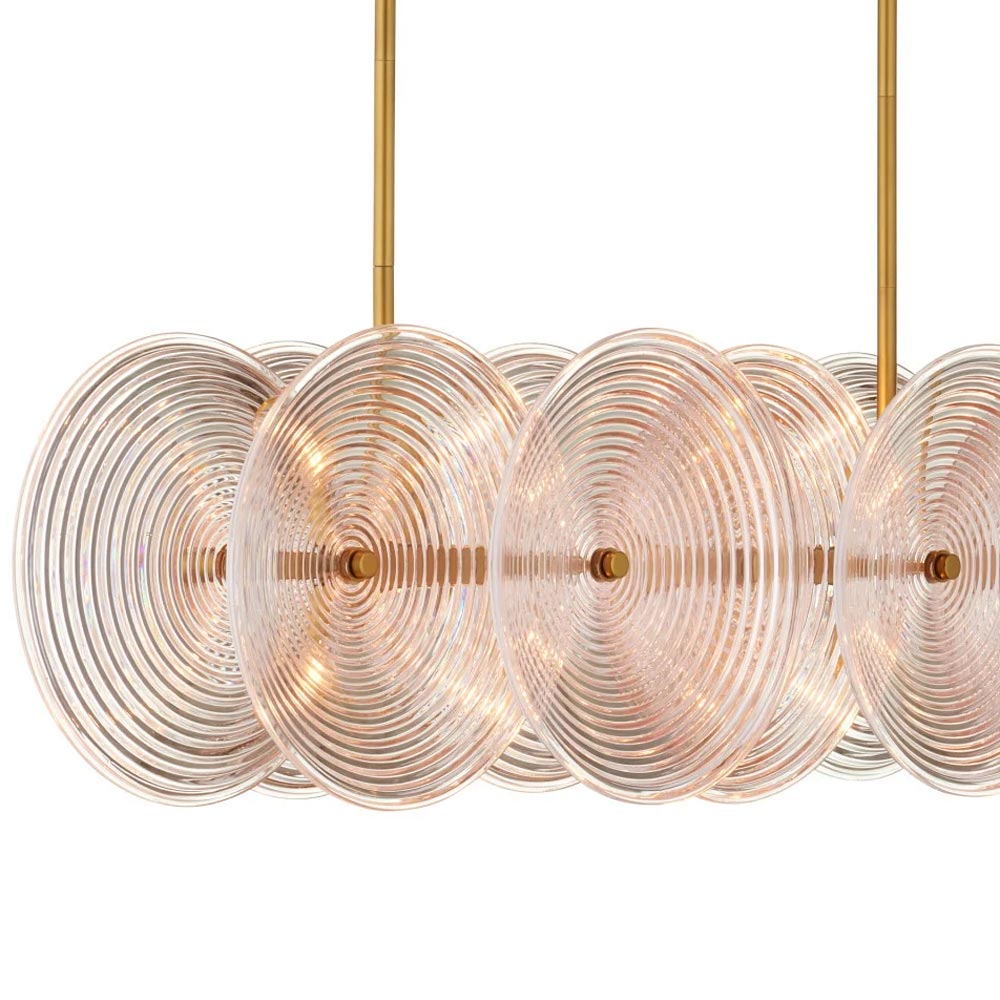 Whirlwind Linear Chandelier in Detail.