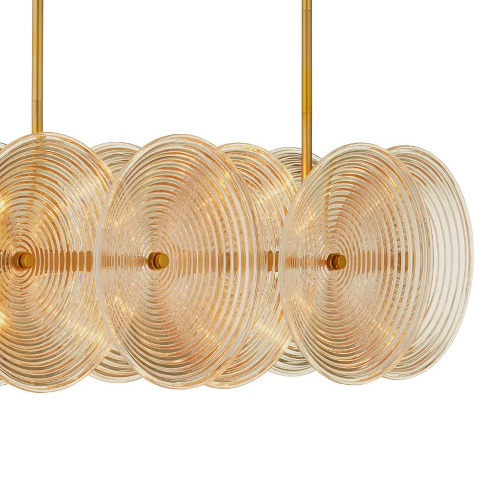 Whirlwind Linear Chandelier in Detail.