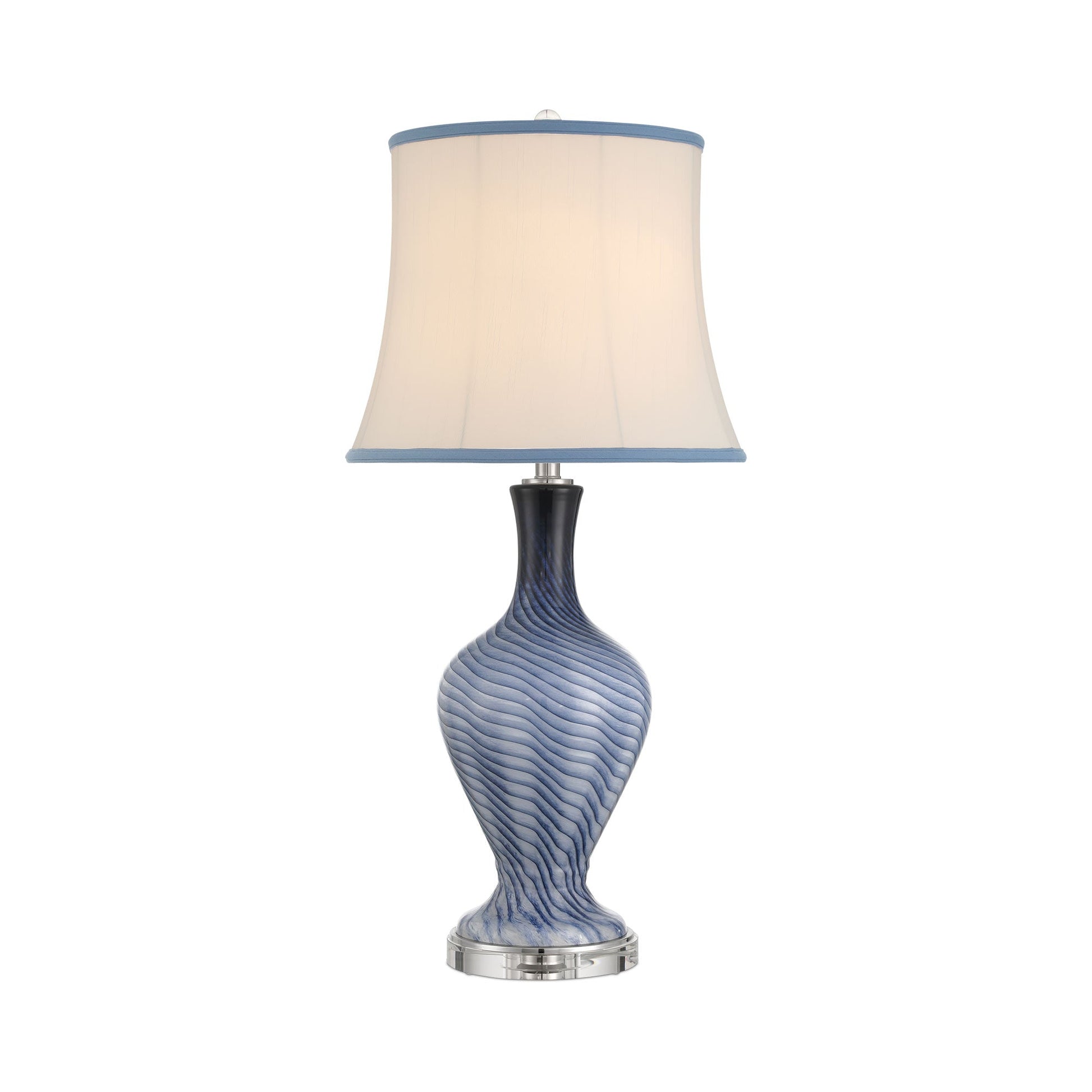 Zeta Table Lamp in Gray Blue.