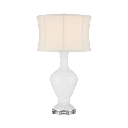 Zeta Table Lamp in White.