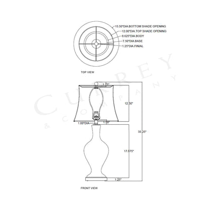 Zeta Table Lamp - line drawing.