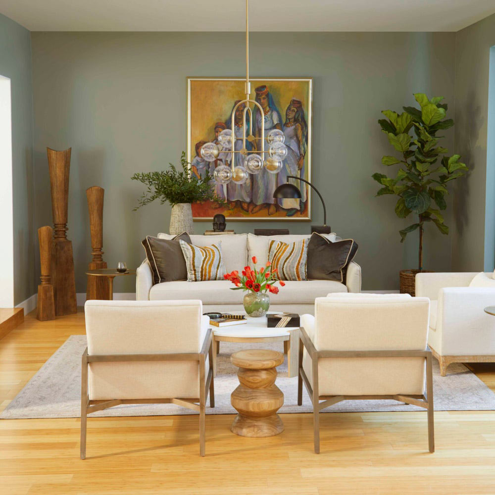 Drea Pendant Light in living room.