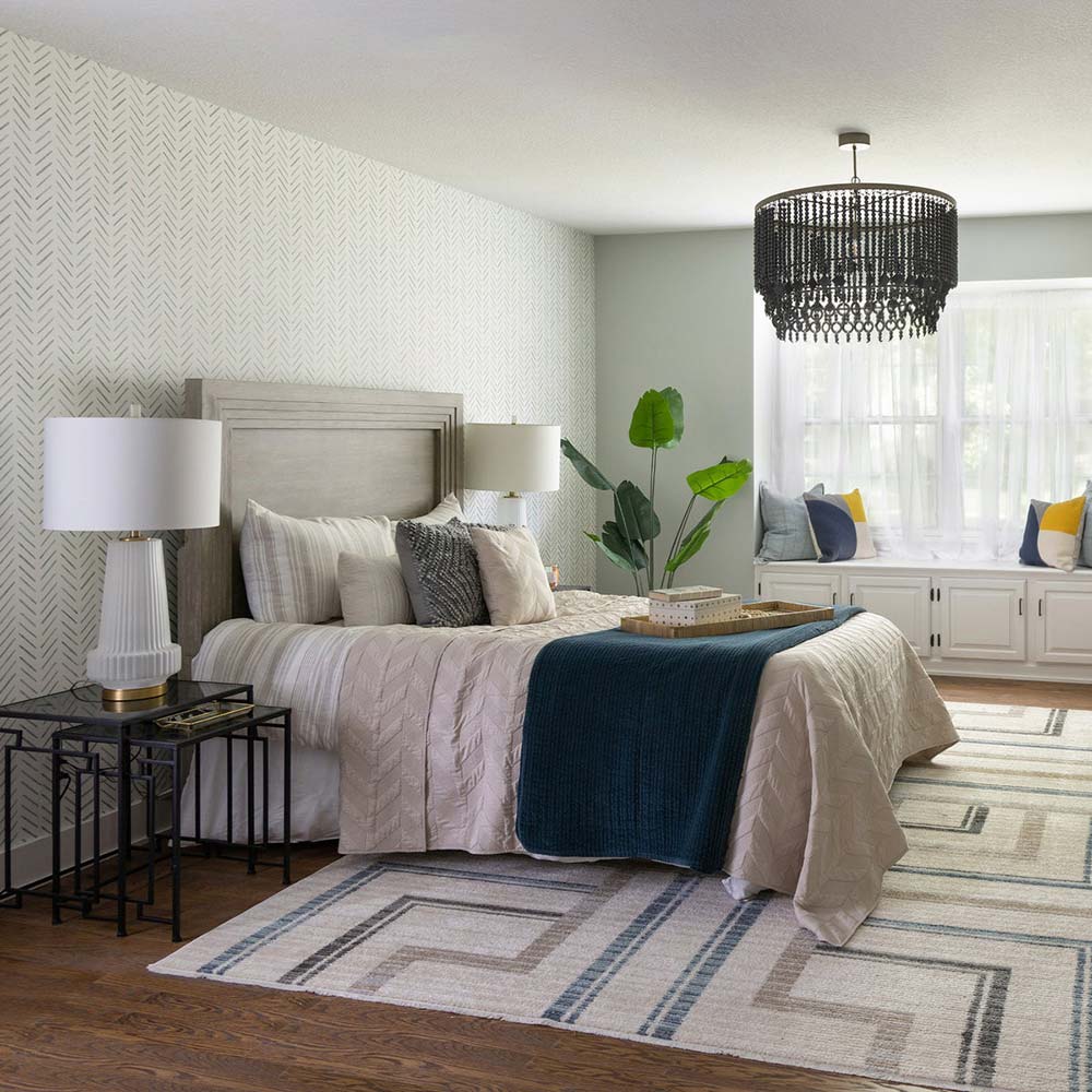 Mila LED Table Lamp in bedroom.